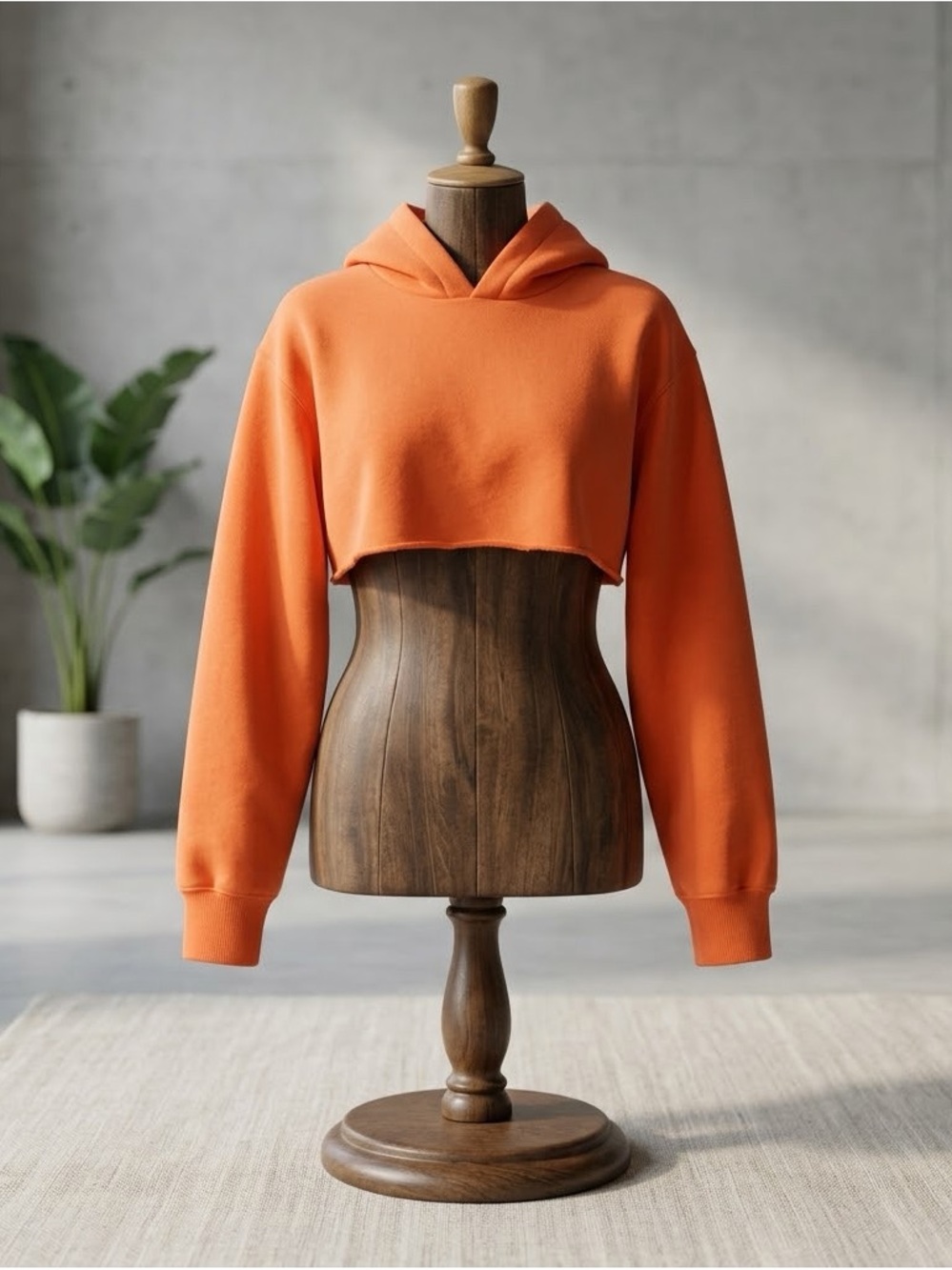 DSG Women's Crewneck Hoodie in Vibrant Orange